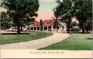 Hand Colored Postcard The Country Club in Kansas City, Missouri