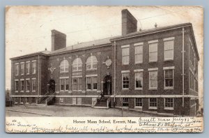 EVERETT MA HORACE MANN SCHOOL ANTIQUE POSTCARD