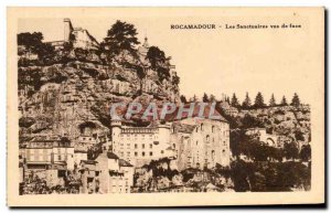 Old Postcard Rocamadour seen Sanctuaries Face
