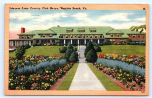 VIRGINIA BEACH, VA Virginia~ Golfing ~PRINCESS ANNE COUNTRY CLUB c1950s Postcard