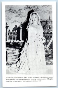 Bergen New York NY Postcard Maretta's Doll And Toy Museum Wax Portrait Vintage