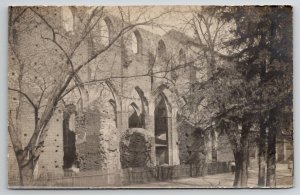 Estonia RPPC Dorpat Cathedral Ruins Tartu Real Photo Postcard Q26