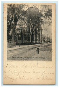 1905 Emmanuel Church, Newport Rhode Island RI Antique Postcard