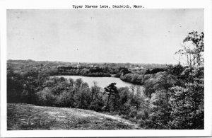 Vintage Postcard MA Barnstable County Sandwich Upper Shawme Lake 1950s H23