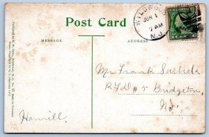 1914 SOUTH SIDE of OAK AVENUE from the BOARDWALK WILDWOOD NJ ANTIQUE POSTCARD