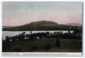 c1910 Lake and Pinnacle from Lucerne Water Tank Canaan Street NH Postcard