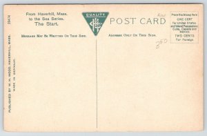 Haverhill MA~Paddlewheel Steamer Riverboat SS Merrimac~Rowboats~c1910 Postcard