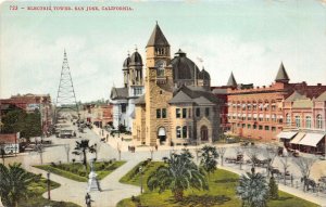 San Jose California c1910 Postcard Electric Tower