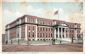 JOHN MARSHALL HIGH SCHOOL RICHMOND VIRGINIA POSTCARD (c. 1910)