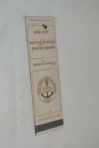 Rhode Island College of Education 1854-1954 20 Strike Matchbook Cover