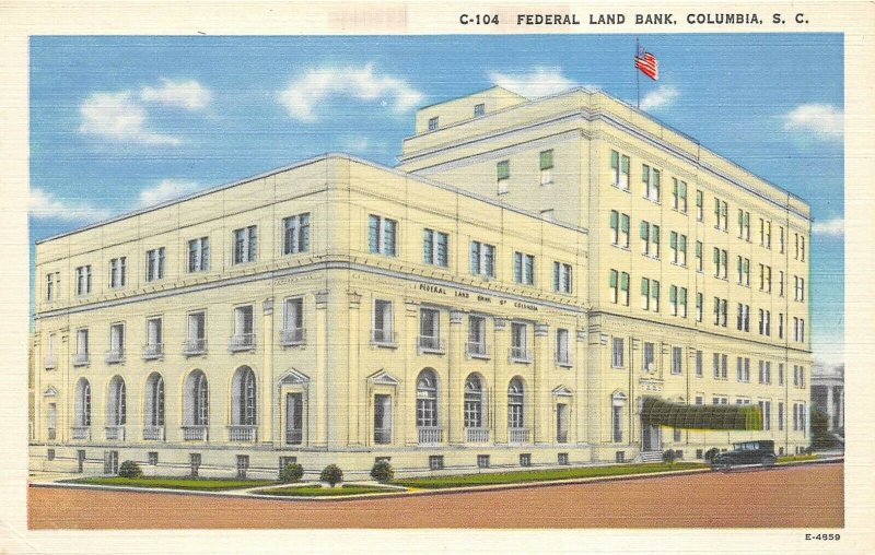 Columbia South Carolina 1940s Postcard Federal Land Bank