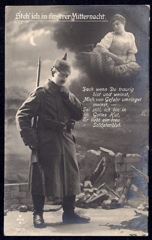 Think of Me @ Gloomy Midnight . . .  Soldier used c1917