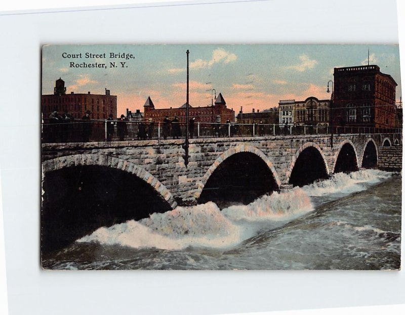 Postcard Court Street Bridge, Rochester, New York