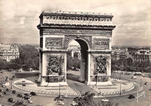 B97773 france paris car voiture real photo l arc de triomphe de l etoile