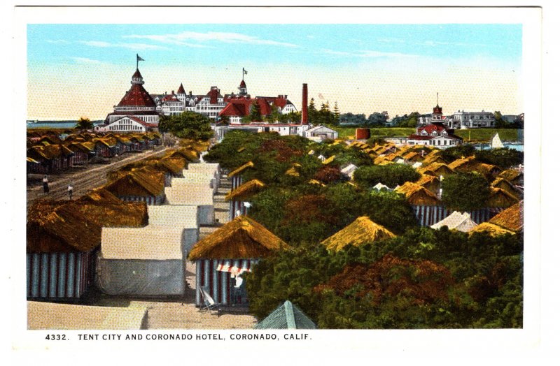 Tent City and Hotel Del Coronado, Coronado, California,