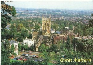 Worcestershire Postcard - Malvern Priory from St Anne's Wall - Gt Malvern ZZ351