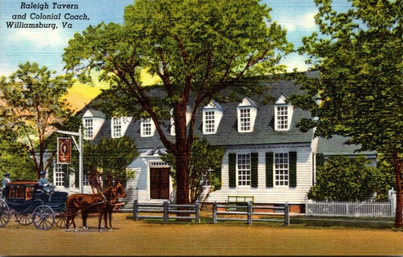 Virginia Williamsburg Raleigh Tavern and Colonial Coach Curteich