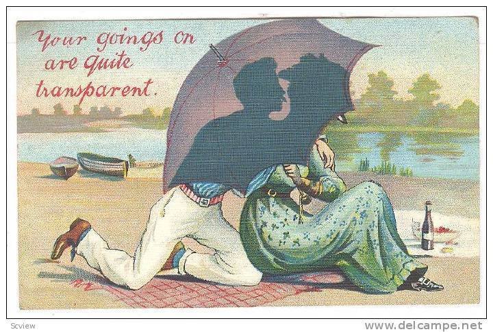 Couple under Umbrella , PU-1911