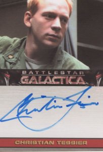 Christian Tessier Battlestar Galactica Sci-Fi TV Show Hand Signed Card Photo