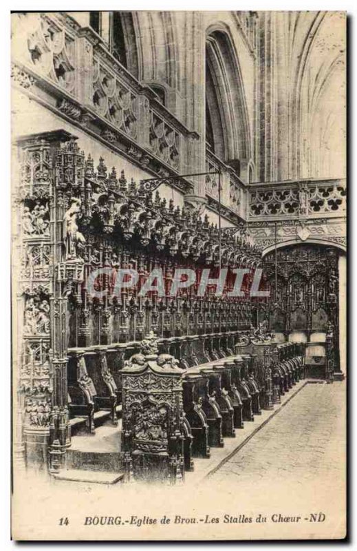 Old Postcard Bourg De Brou Church Choir Of The Stalls