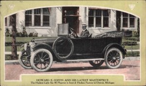 Detroit MI Hudson Auto Car Factory Howard E Coffin c1910 Advertising Postcard