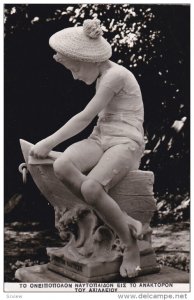 RP: Statue , Greece , Corfou, Achilleion, l'allée des Muses,  30-50s