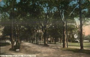 Madison CT Boston Road East c1910 Postcard