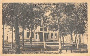 High School, Phillips, Maine Franklin County c1910s Vintage Postcard