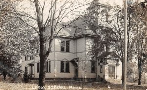 F69/ LeRoy Ohio RPPC Postcard 1907 School House Building 3