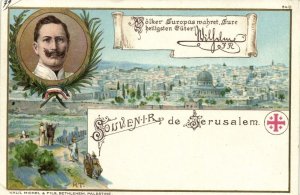 israel palestine, JERUSALEM, Panorama, Emperor William (1898) Postcard