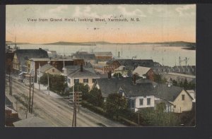 Nova Scotia YARMOUTH View from Grand Hotel looking West Street View pm1907 ~ DB