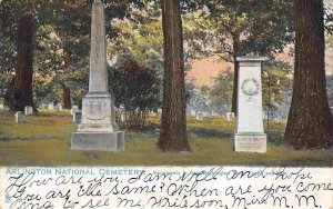 Arlington National Cemetery Monument Geo Washington Parke Custis Wife postcard