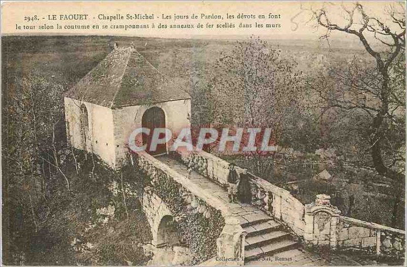 Old Postcard The Faouet Chapelle Saint Michel Days of Forgiveness