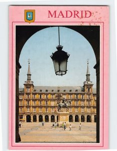 Postcard Mayor square, Madrid, Spain