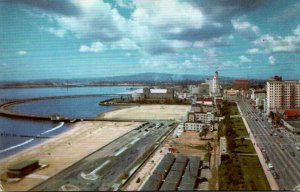 California Long Beach Looking West On Ocean Boulevard