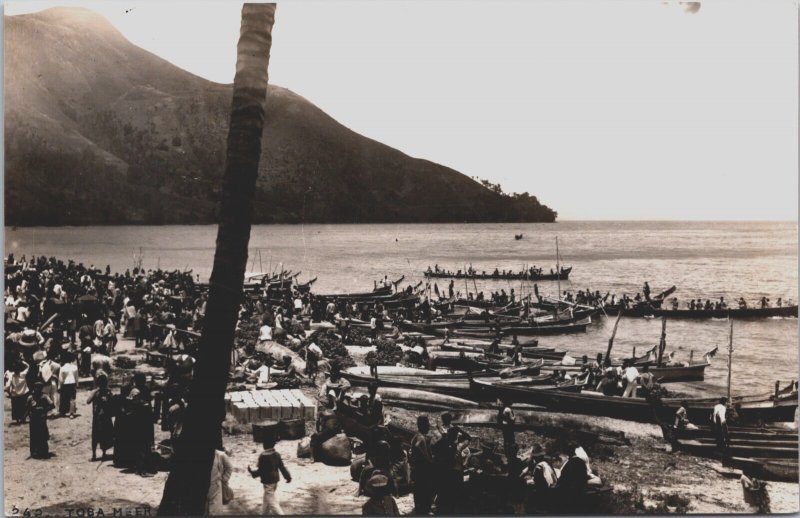 Indonesia Sumatra Toba Lake Vintage RPPC C304