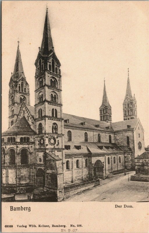 Germany Bamberg Der Dom Vintage Postcard 03.59