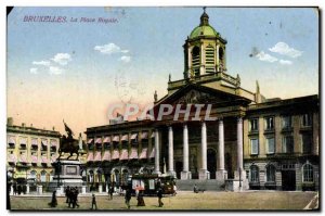 Old Postcard Brussels Place Royale