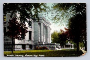 PUBLIC LIBRARY MASON CITY IOWA POSTCARD 1912