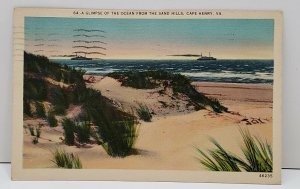 Cape Henry Virginia A Glimpse Of The Ocean From The Sand Hills Postcard B2