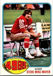 1976 Topps Football Card Steve Mike-Mayer San Francisco 49ers sk4577