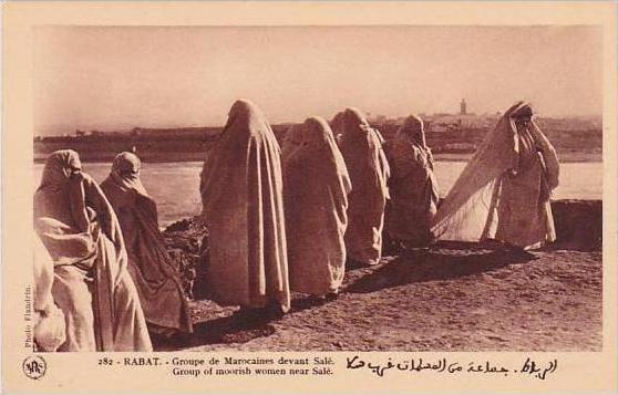 Morocco Rabat Group of moorish women near Sale 1920s-30s