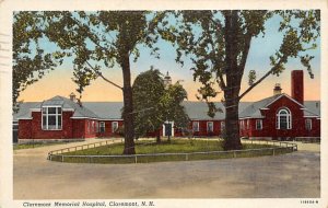 Claremont Memorial Hospital Claremont, New Hampshire, USA 1944 light postal m...