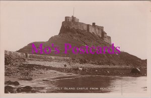 Northumberland Postcard - Holy Island Castle From Beach  HM404