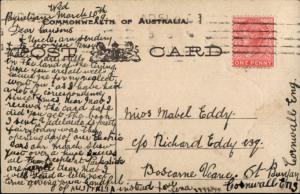 Map Handful of AustraliaHand/Map c1910 Used Postcard