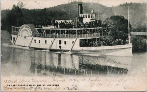 Idaho Paddlewheeler Boat Lake Coeur D'Alene & St. Joe River Postcard H40