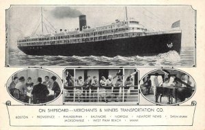 MERCHANT & MINERS TRANSPORTATION CO SHIP SAVANNAH GEORGIA POSTCARD (c. 1910)