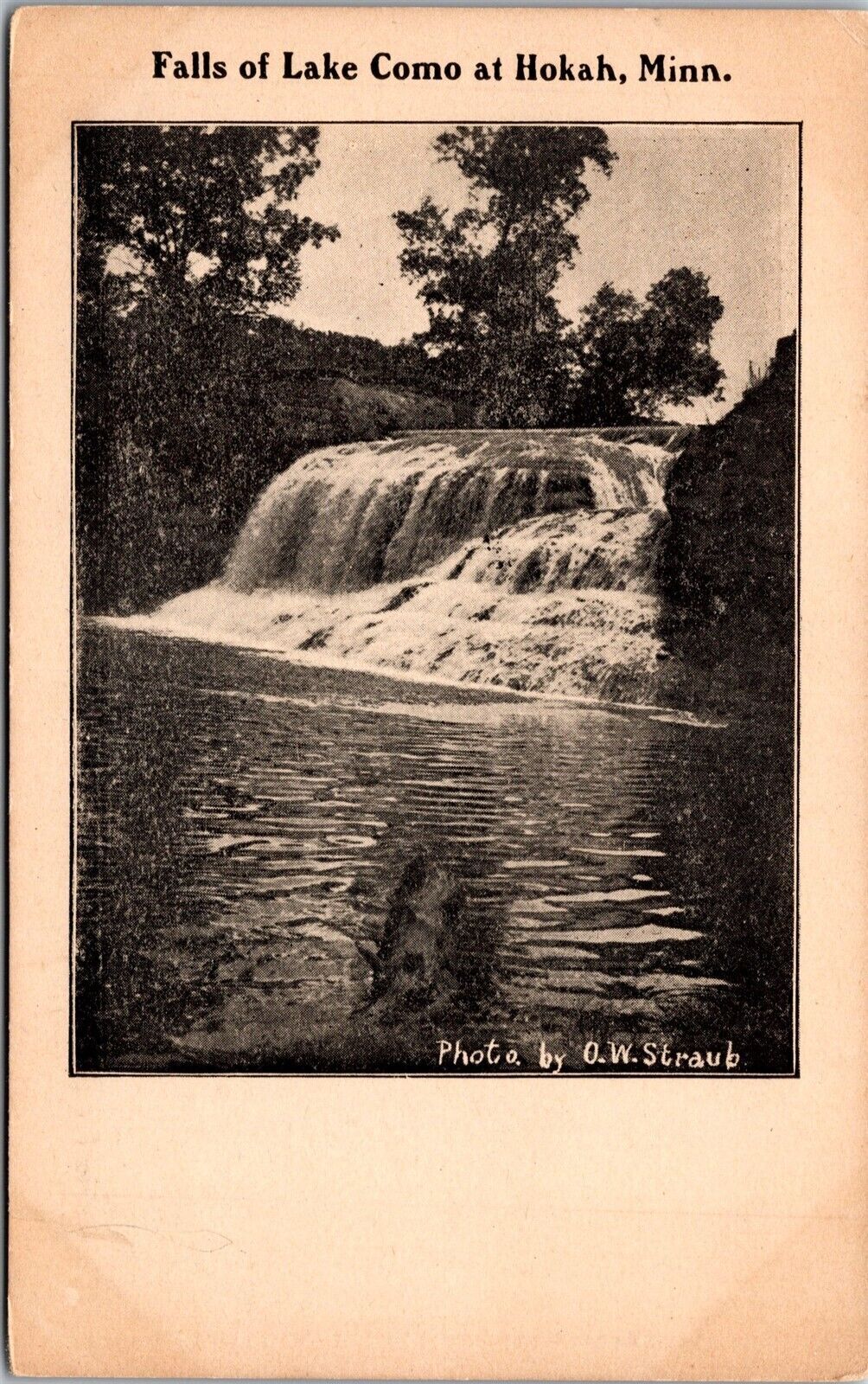 Vtg Hokah Minnesota MN Falls Lake Como Waterfall pre1908 Old View
