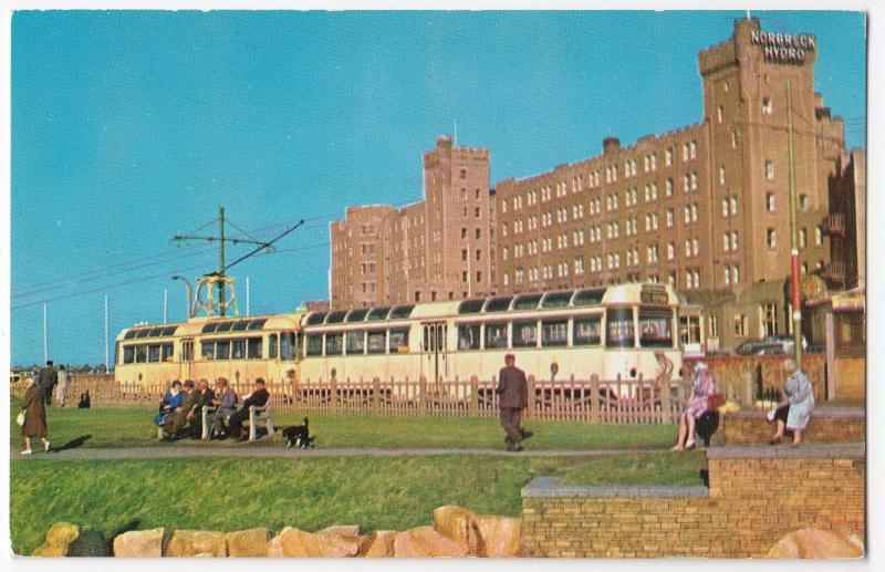 Lancashire; Blackpool, Norbreck Hydro PPC Unposted c 1960s, Shows Twin Car