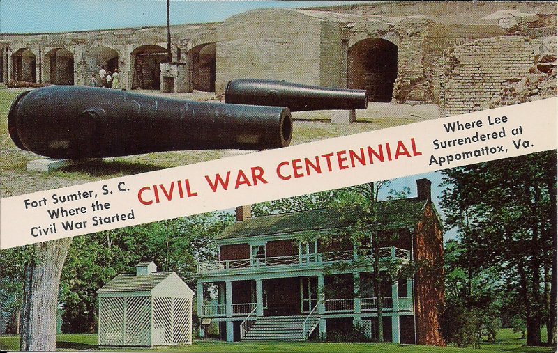 Charleston SC, Civil War Centenntial, 1961, Fort Sumter, Appomattox Court House